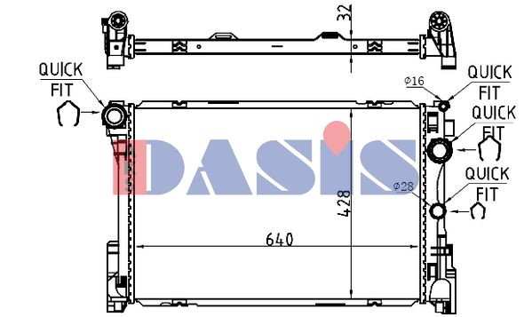 AKS DASIS radiatorius, variklio aušinimas 120104N